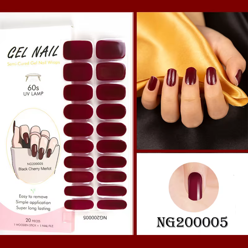 Autocollant pour ongles en gel semi-durci pour manucure