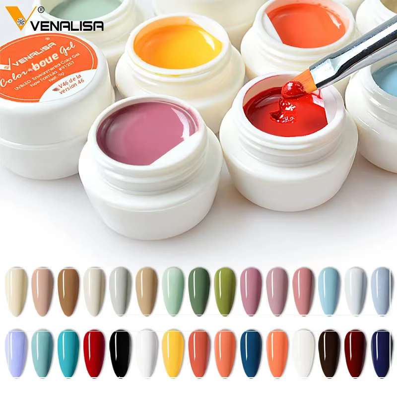 VENALISA Gel de boue de couleur-couleur Pure bricolage Nail Art Design vernis Gel UV pour manucure