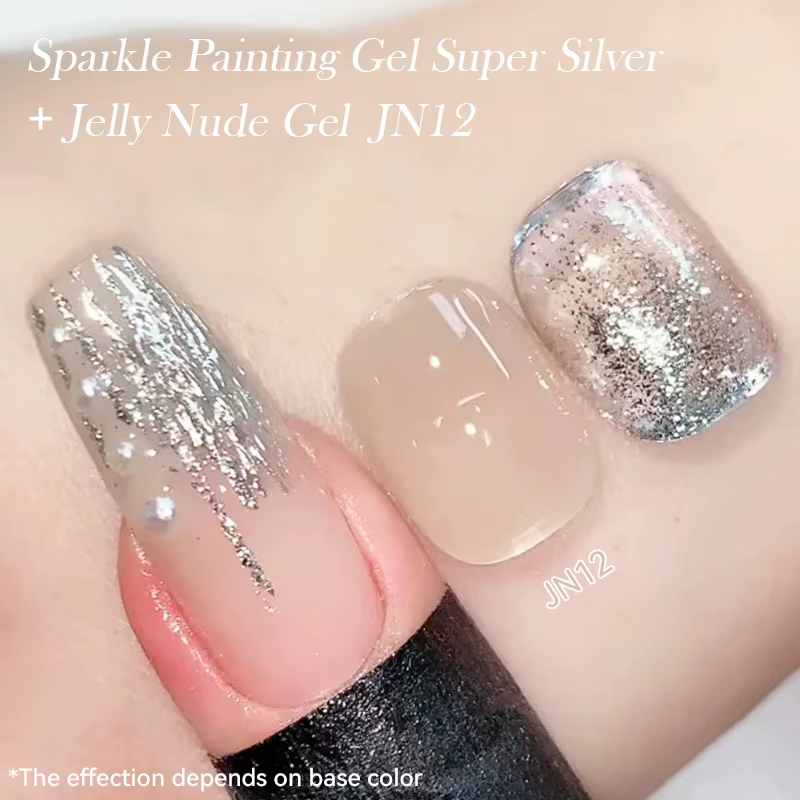 Bankrupty N PRETTY-Verhéritage à Ongles Gel Pailmétrage Platinum Rose Gold