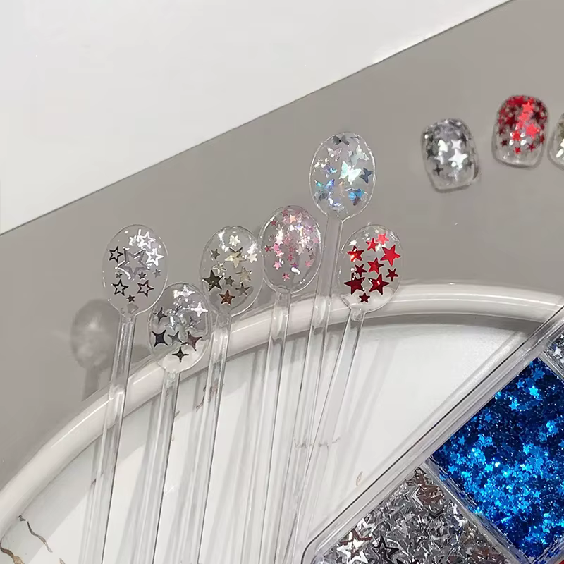 Paillettes pour nail art mélangées en forme d'étoiles