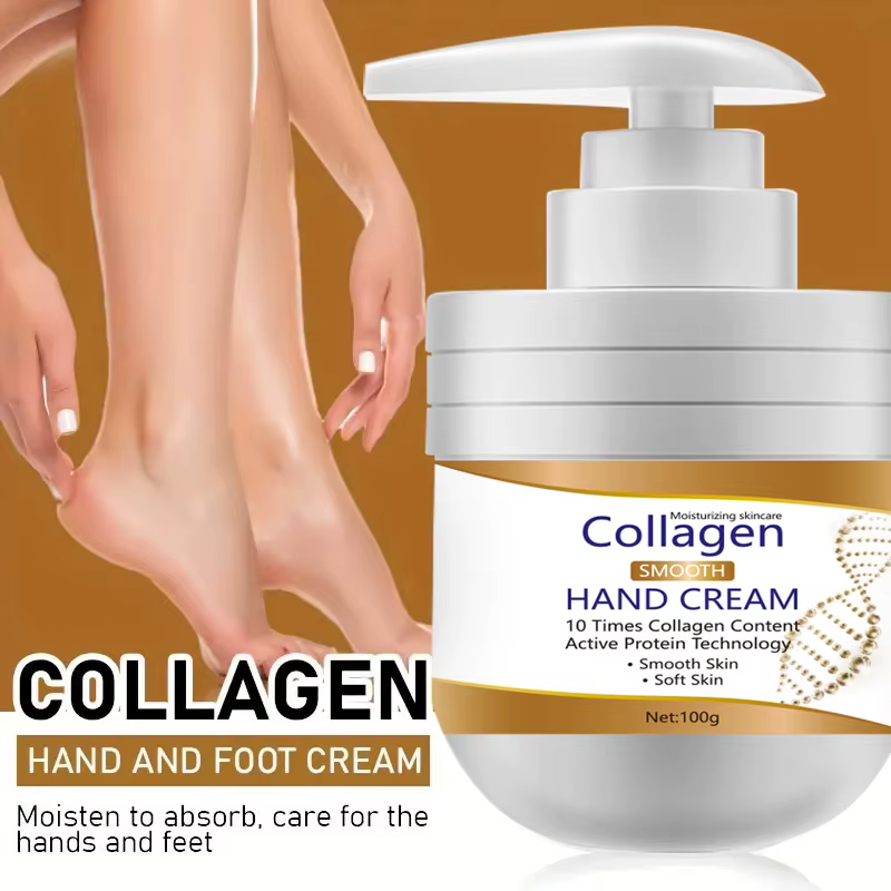 Crème pour les mains et les pieds au collagène, adaptée aux mains et aux pieds, soin de la peau, soin des mains et des pieds, restaure la douceur et la souplesse de vos mains et de vos pieds, rafraîch