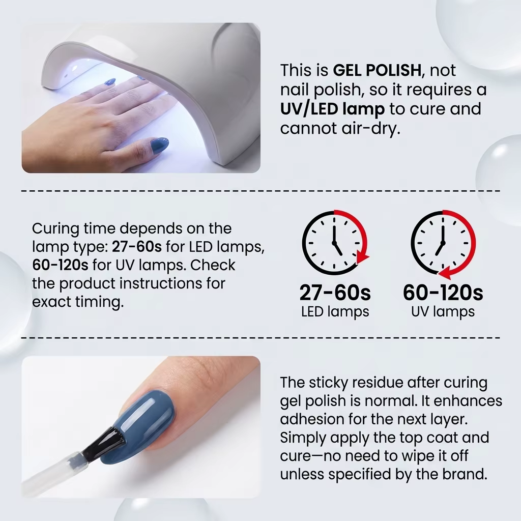 Vernis à ongles gel bleu-gris profond Hassleless 15 ml