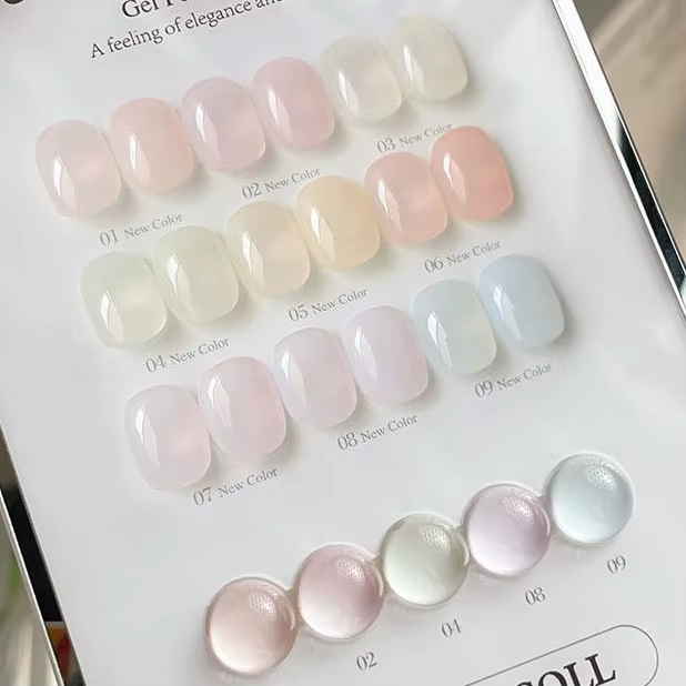 Ensemble de vernis à ongles en gel glacé printemps-été