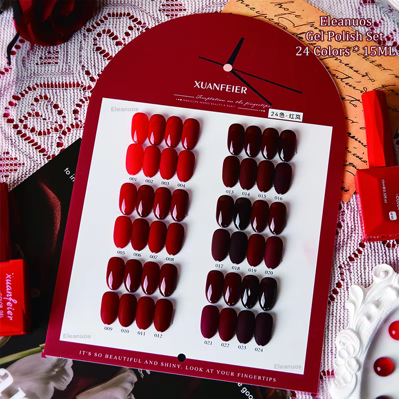Elefil os-Verhéritage à Ongles en Gel Rouge pour Photothérapie