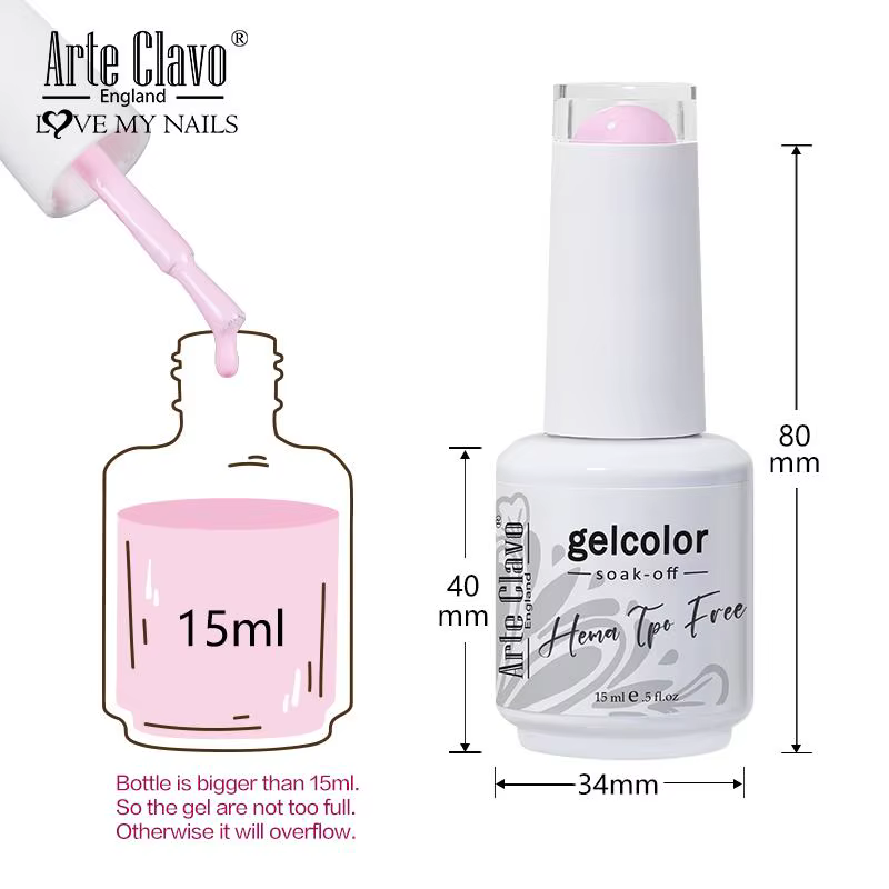 Arte Clavo 15ml Vernis à ongles gel sans HEMA ni TPO