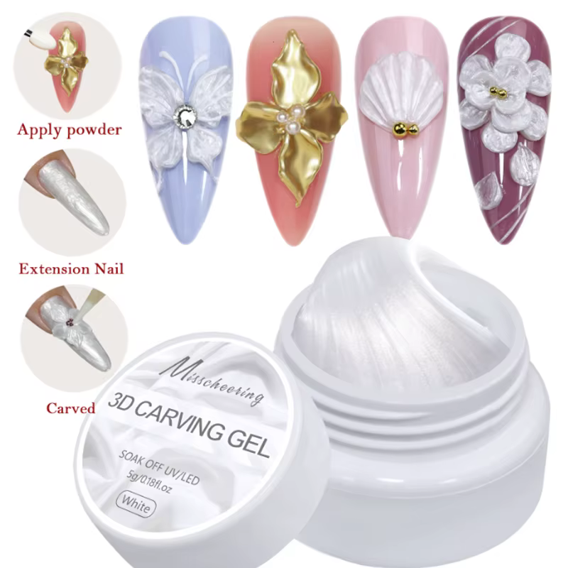 Vernis à ongles Gel transparent antiadhésif pour extensions de mains