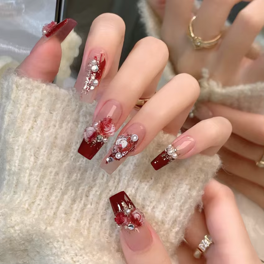 Faux ongles longs à pression pour Ballet