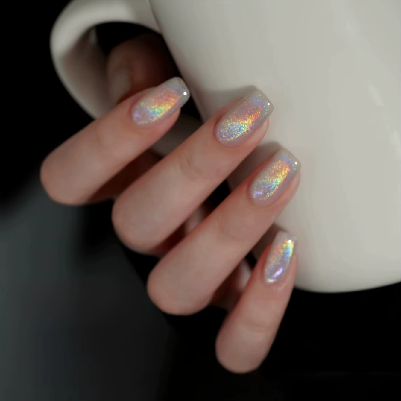MIANEL Vernis à ongles gel effet œil de chat magnétique arc-en-ciel sans couleur de fond