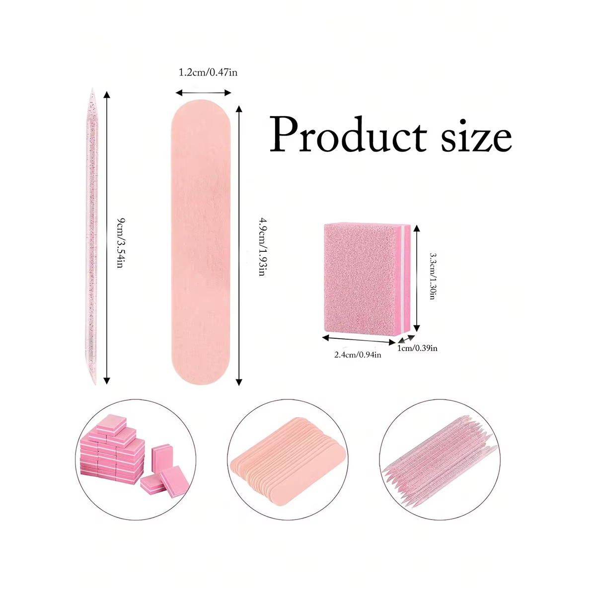 Kits de manucure, paquet individuel 3 pièces
