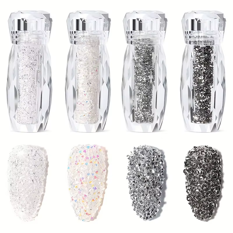 Paillettes Caviar ongles strass fée Micro perles de cristal 3D AB