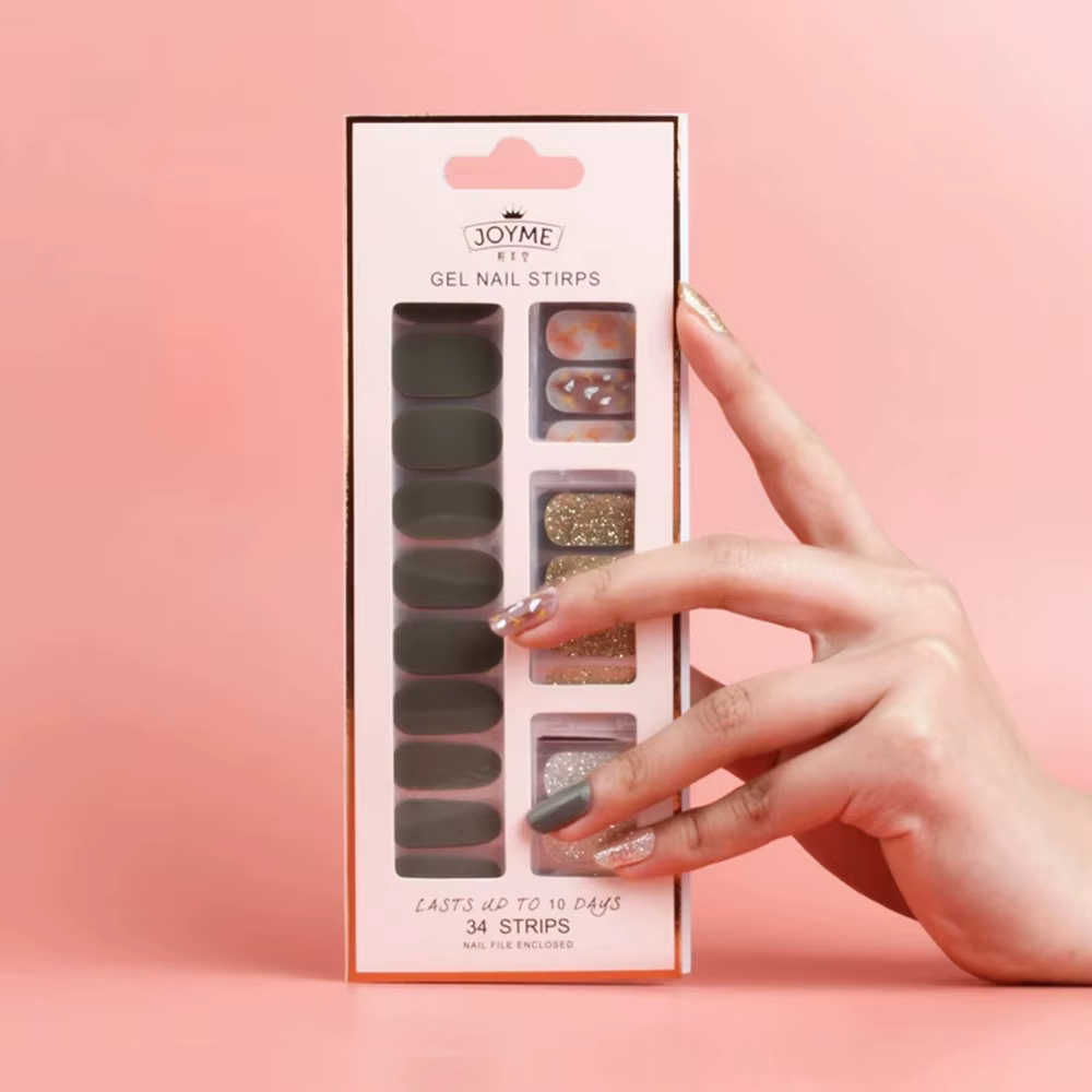 30/34 autocollants pour ongles en gel DIY sans UV