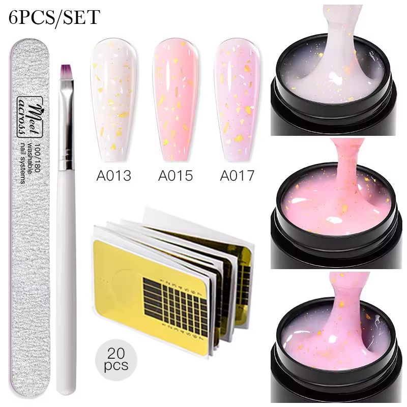 6pc bébé Boomer Extension ongles Gel vernis ensemble UV LED Semi Permanent constructeur Nail Art Gel