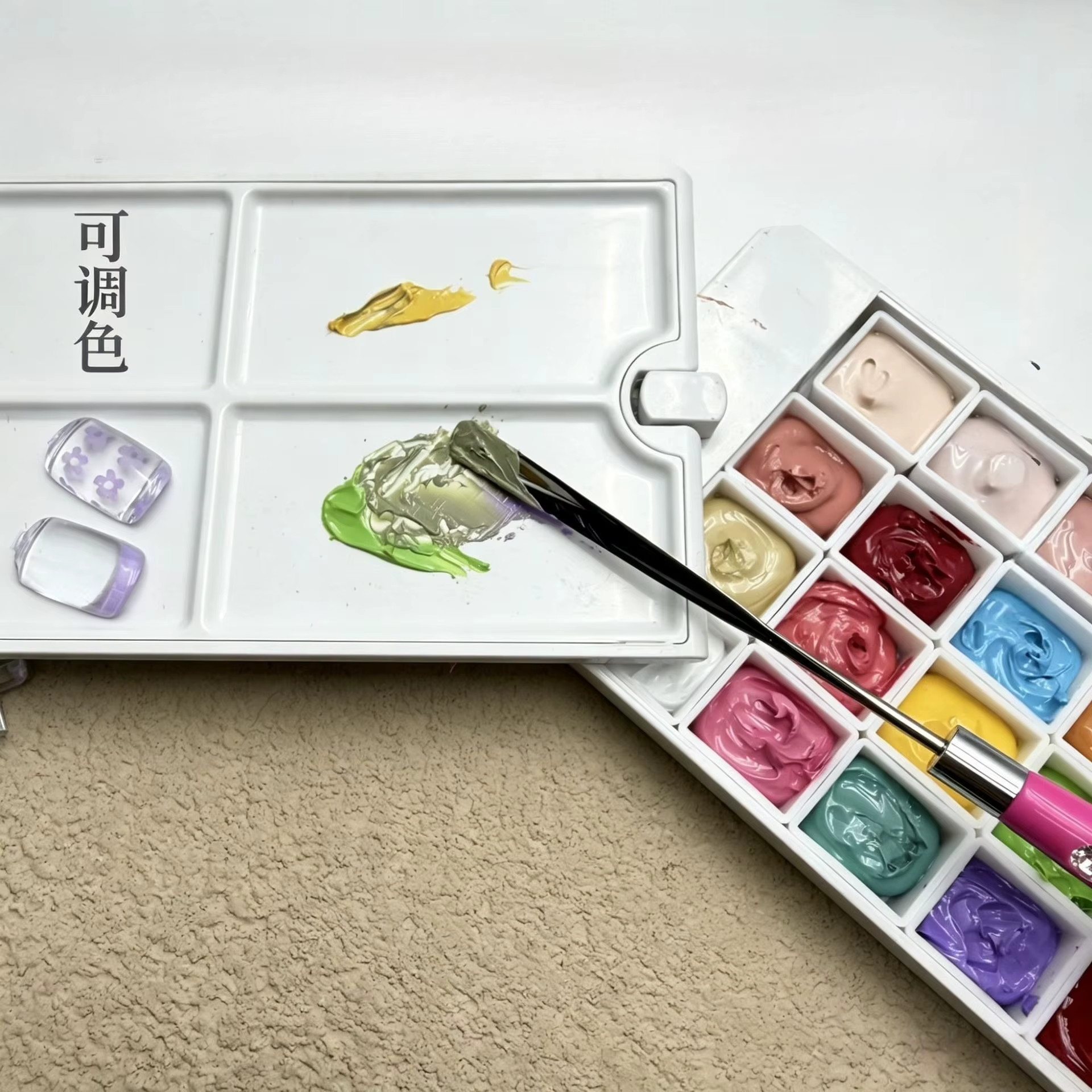 Vernis à ongles gel 24 couleurs pour peinture par tapotement