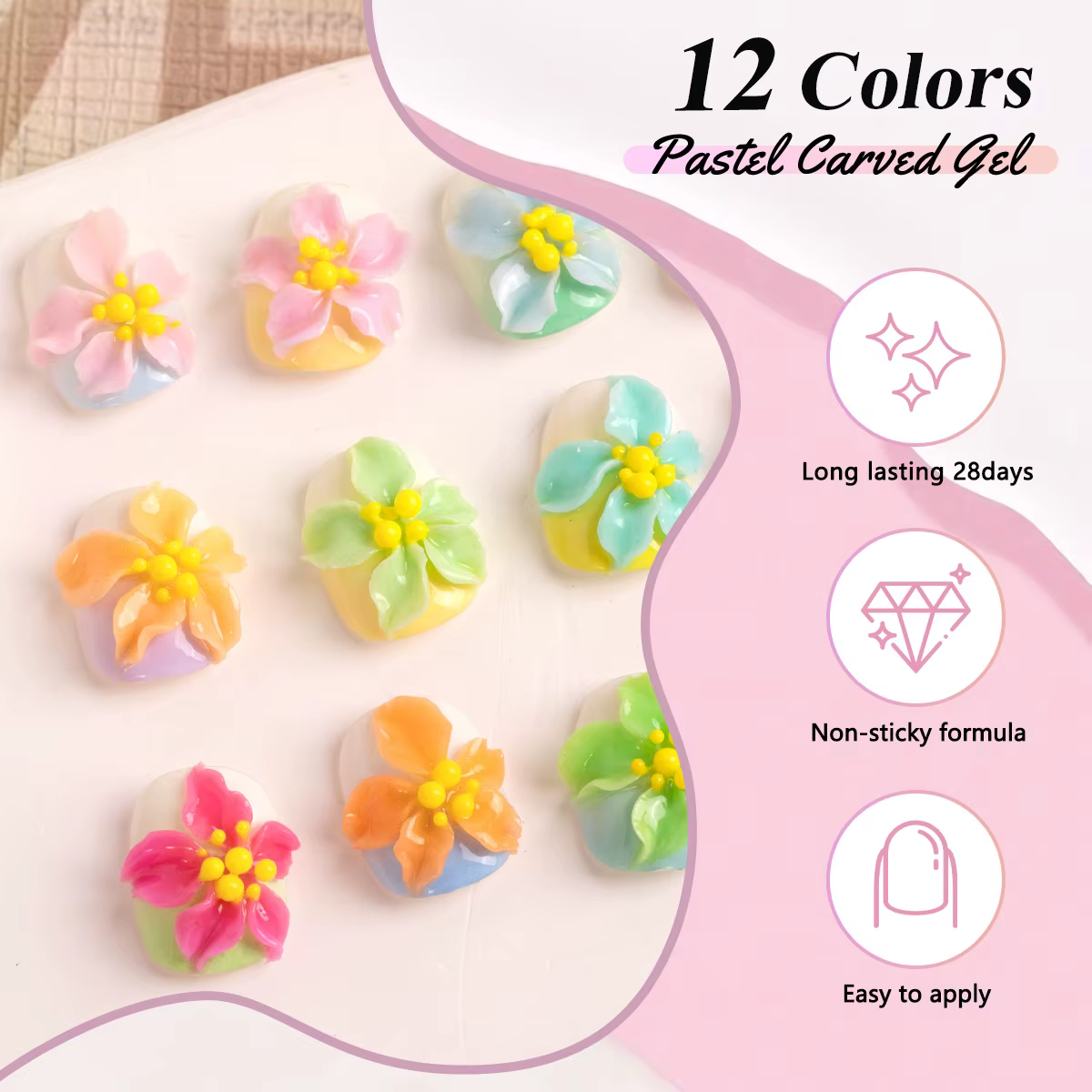 Gel de modelage pour ongles en 3D