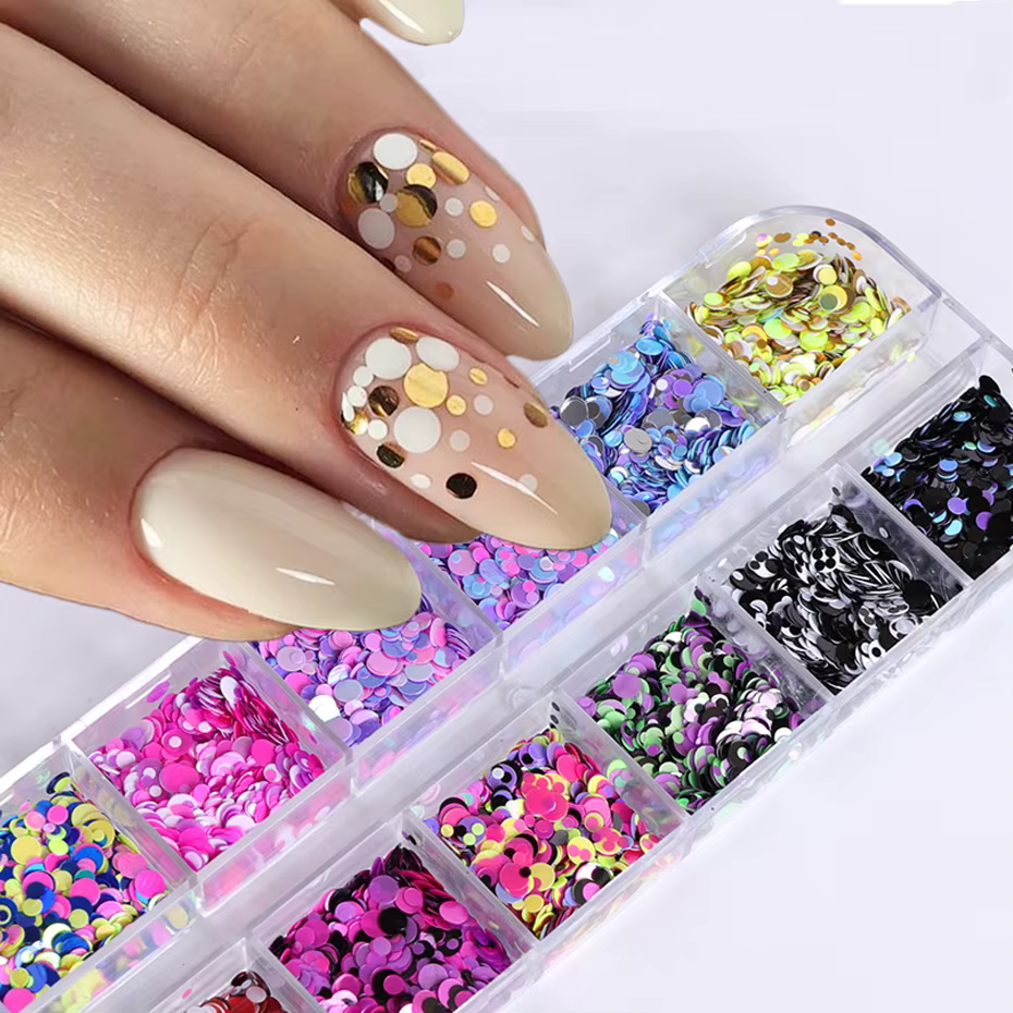 Poudre à paillettes pour ongles