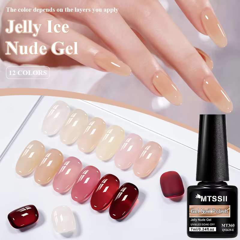 Vernis à ongles gel semi-transparent Jely Ice