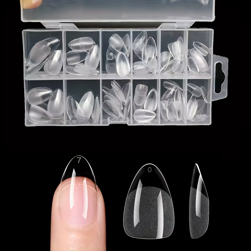 120 pièces couverture complète presse sur les pointes des ongles Stiletto amande carré cercueil français faux
