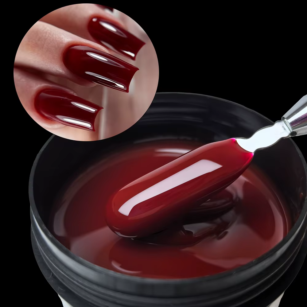 Jillnails 100g noël rouge bordeaux constructeur ongles Gel LED UV fort parfait pour les Extensions d'ongles