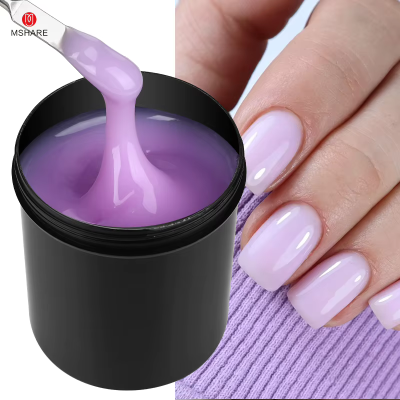MSHARE-Gel d'aspect naturel pour extensions d'ongles UV, 1kg, optique moyenne