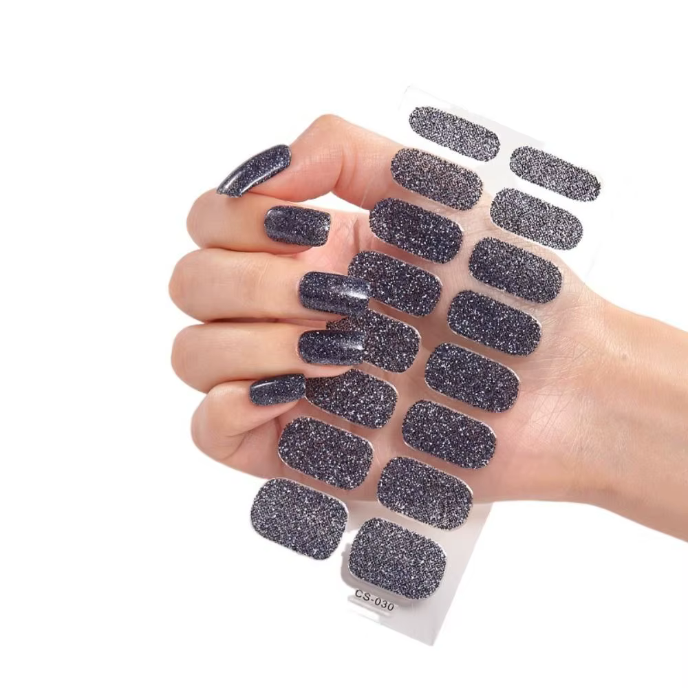 Bandes Autocollantes Solides pour Ongles en Gel