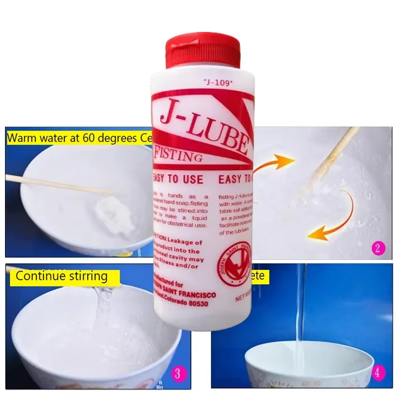 Poudre lubrifiante concentrée J-Lube 18 + Gel, huile, crème de massage anal et vaginal gay, Fisting Safe IndispensGel Grease 40-300g