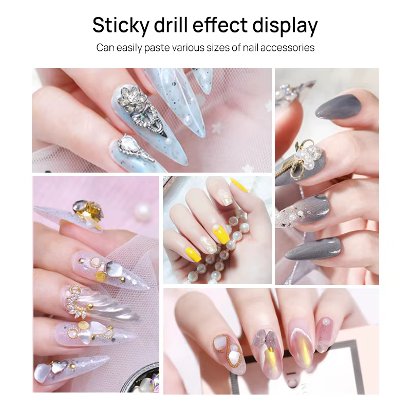 Colle à ongles en gel UV solide pour pointes d'ongles en gel doux