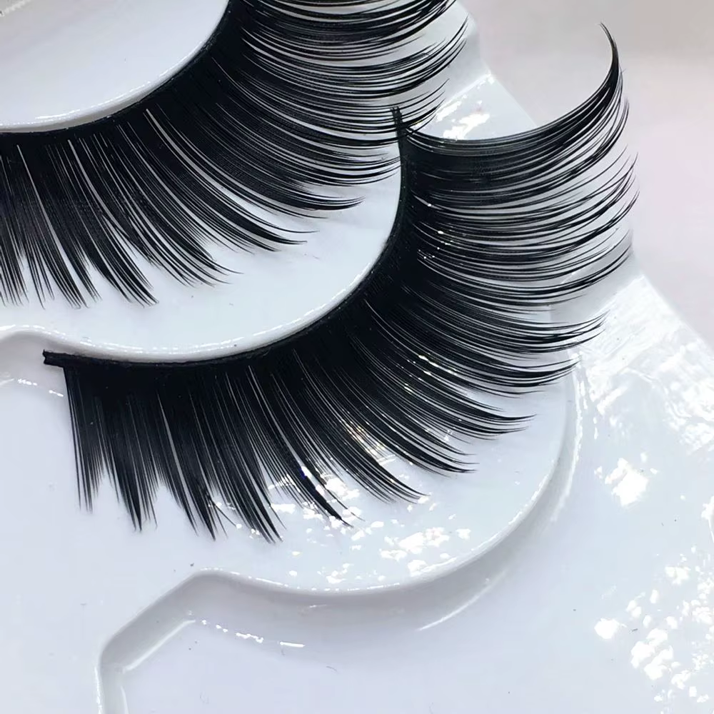 5 paires de faux cils noirs Style exagéré pour femmes