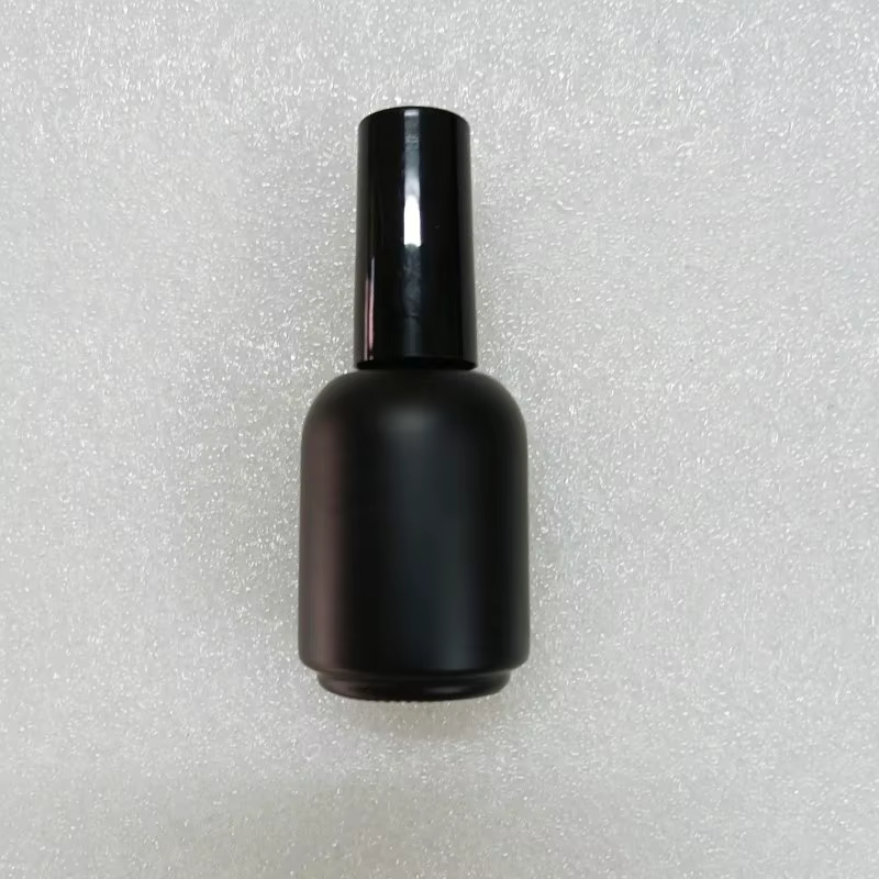 5 flacons vides en verre noir mat de 20 ml pour vernis à ongles