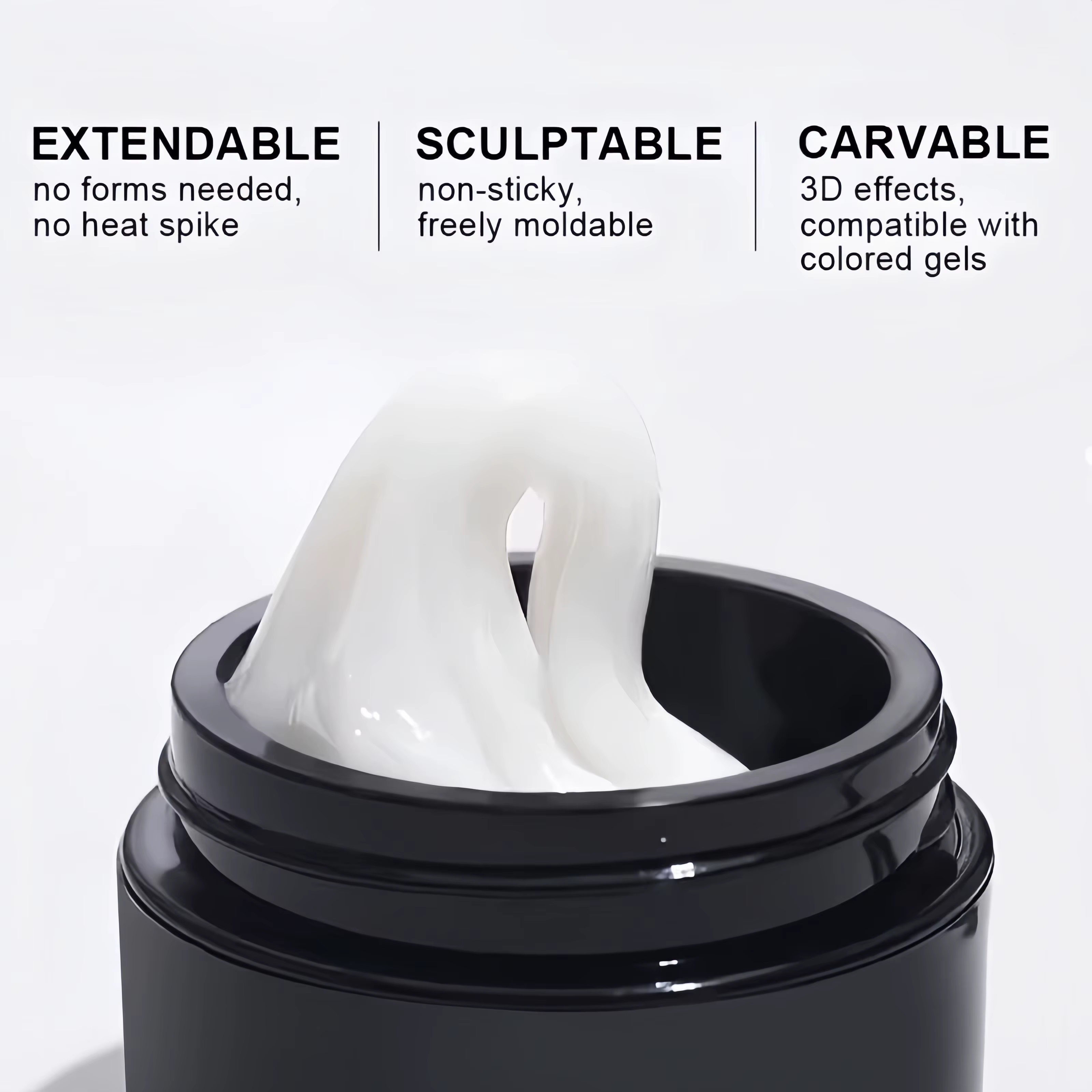 Gel pour ongles 3D, superposition dure et durable non collante
