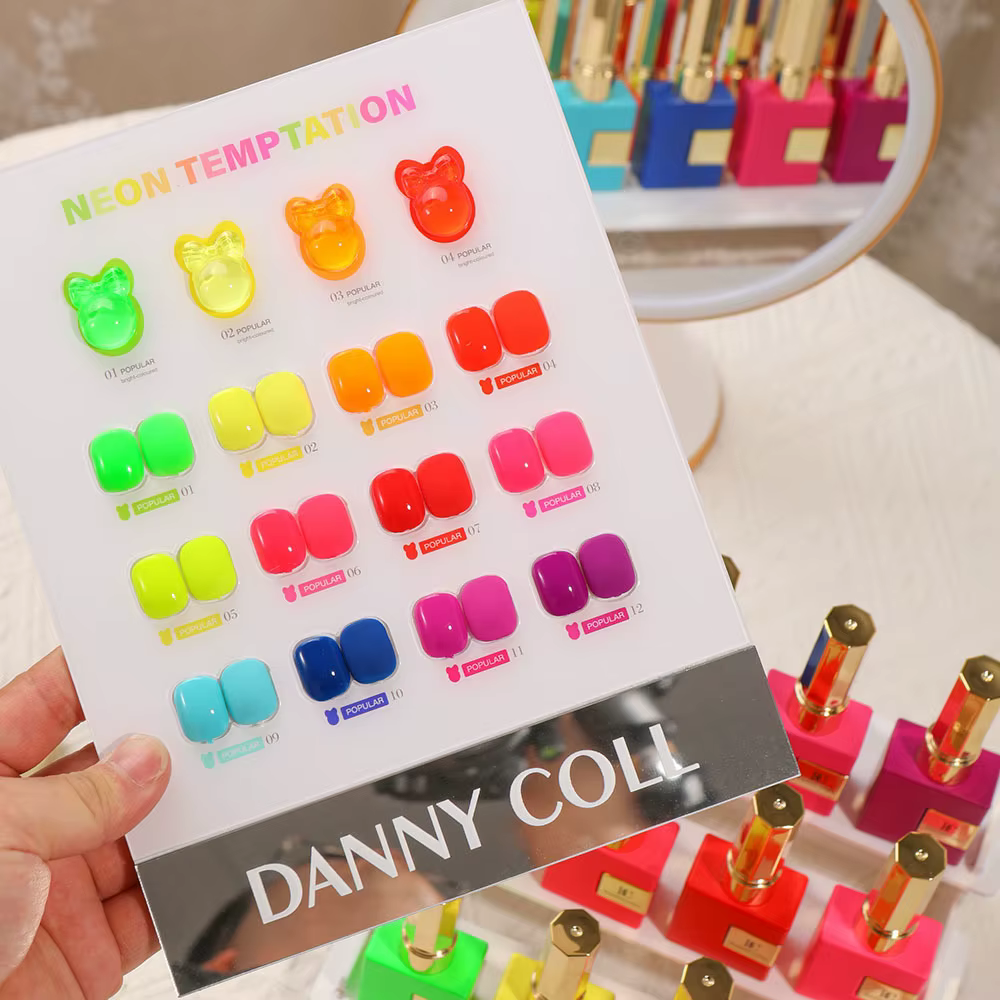 Ensemble de vernis à ongles Gel fluorescent avec carte de couleur gratuite