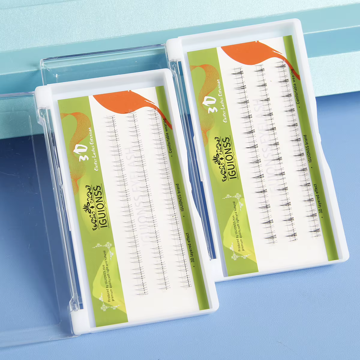 Faux cils inférieurs à tige transparente