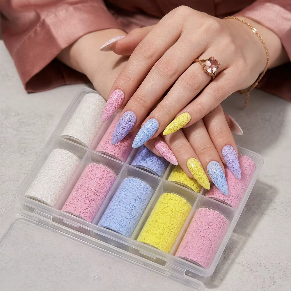 Autocollants pour ongles en dentelle