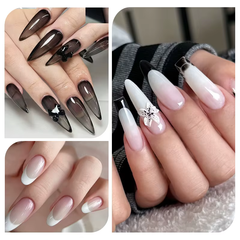 Vernis à ongles gel noir et blanc BORN PRETTY 10ml