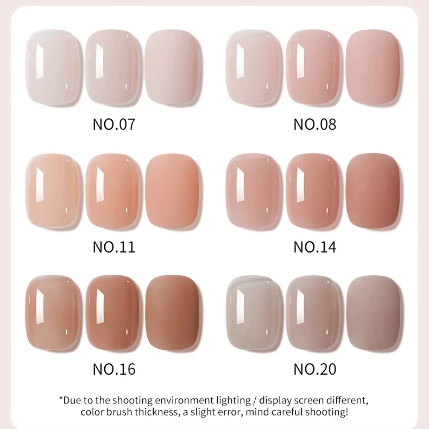 Gel à ongles 15ml rose nude transparent effet glace