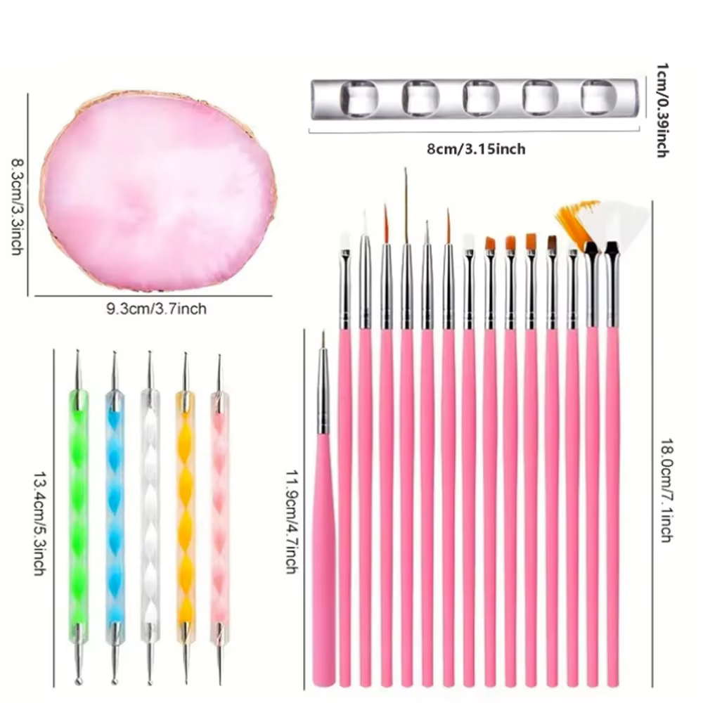Ensemble d'outils pour nail art - 22 pièces