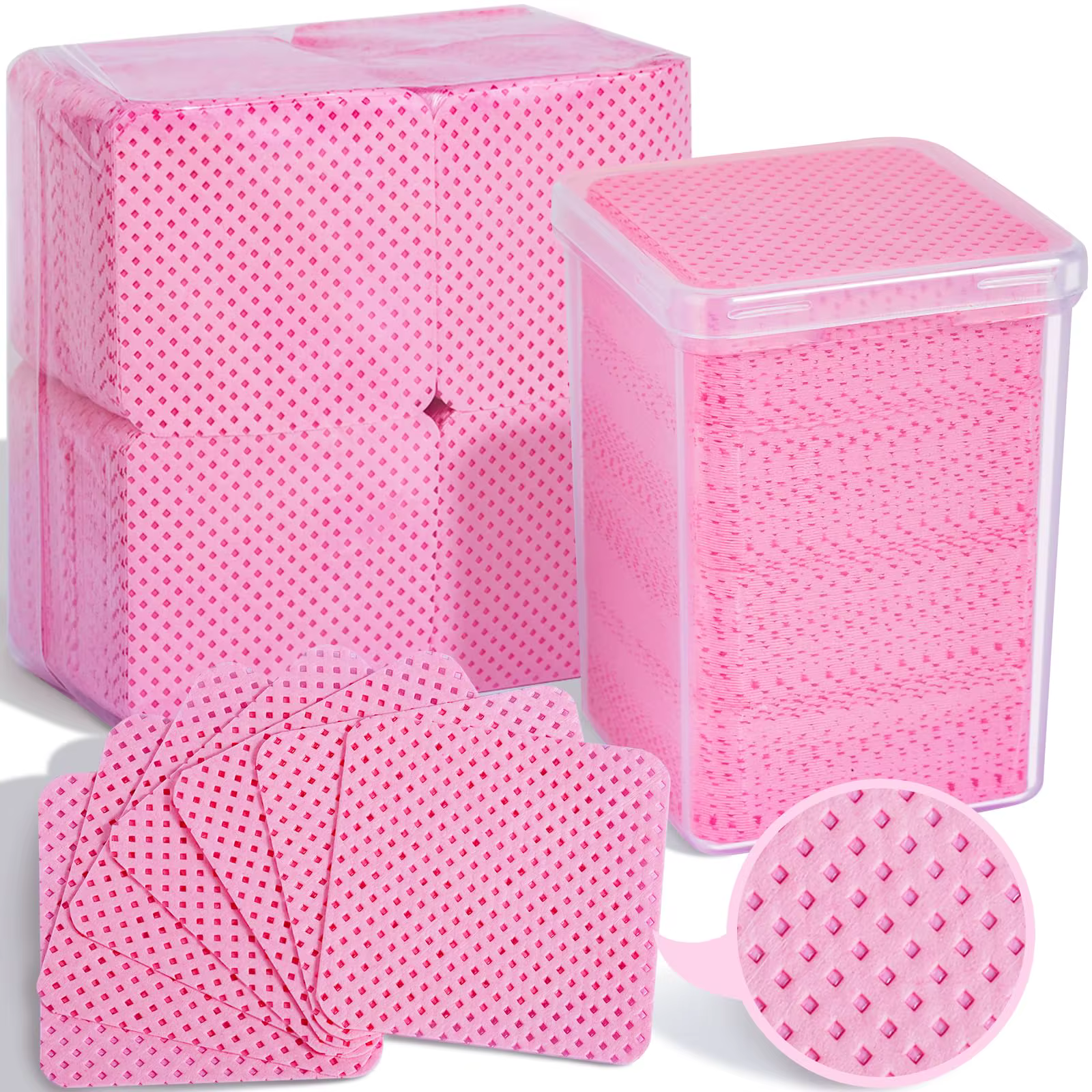 YIKOOLIN 200 pièces lingettes à ongles non pelucheuses