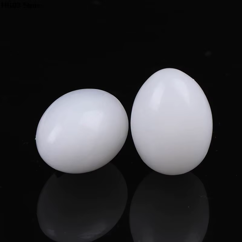 10 pièces faux oeufs en plastique Pigeon oeuf solide Pigeon faux oeuf Pigeon à couver fournitures 2.5cm x 3.5cm