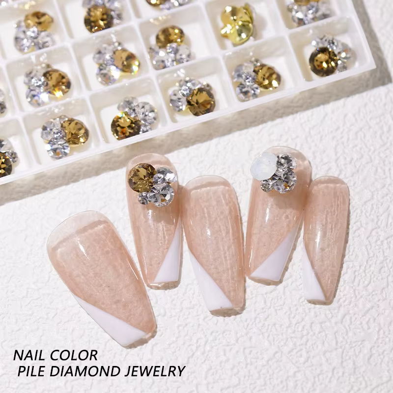 Breloques en cristal brillant 3D pour ongles