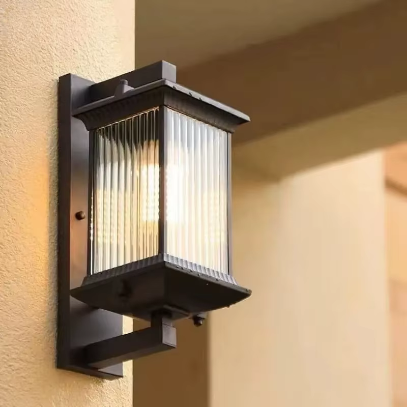 Applique murale moderne de style chinois pour villa, idéale pour couloir extérieur, jardin, cour, balcon