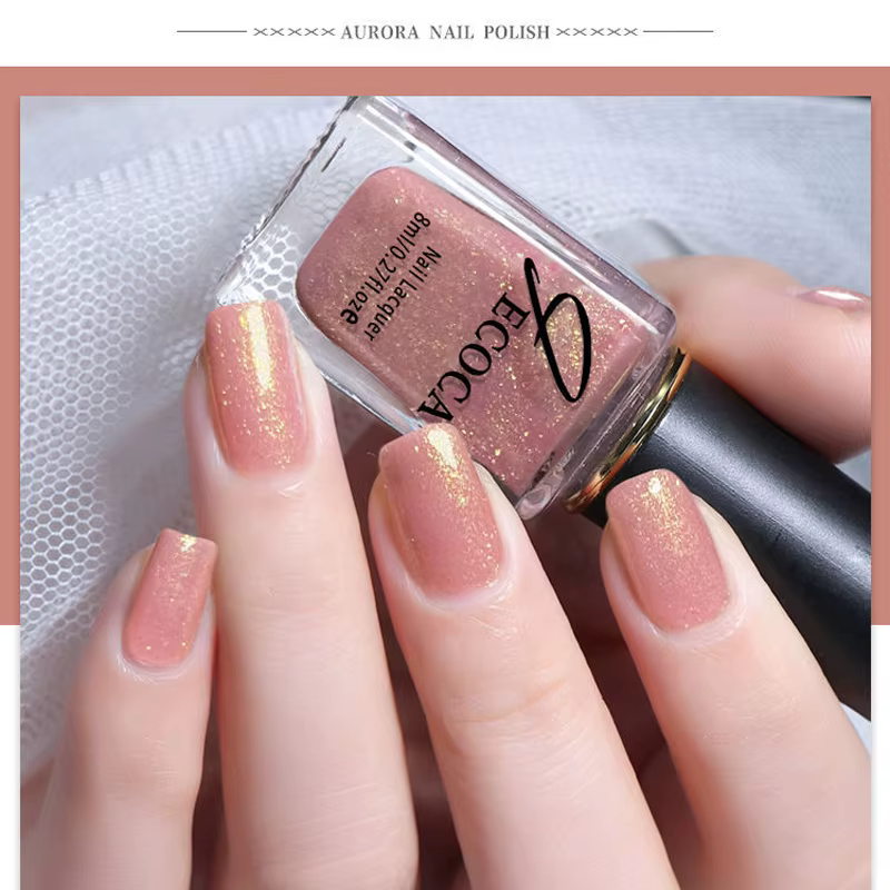 Verhéritage à ongles arc-en-ciel à paillettes laser