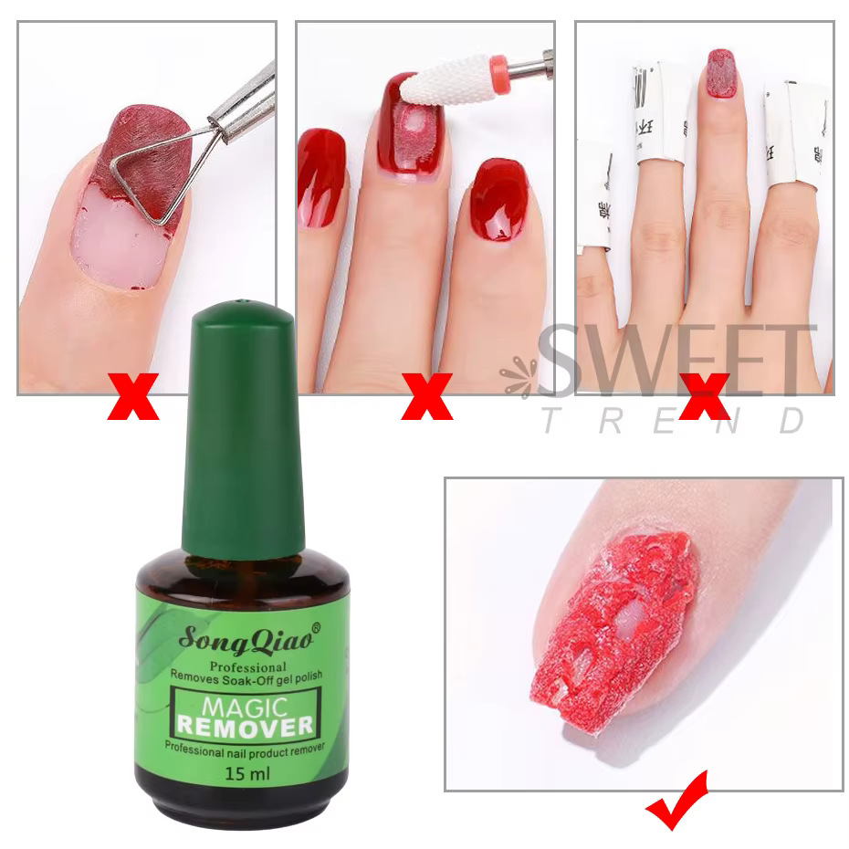 Ensemble de dissolvant professionnel de Gel pour ongles