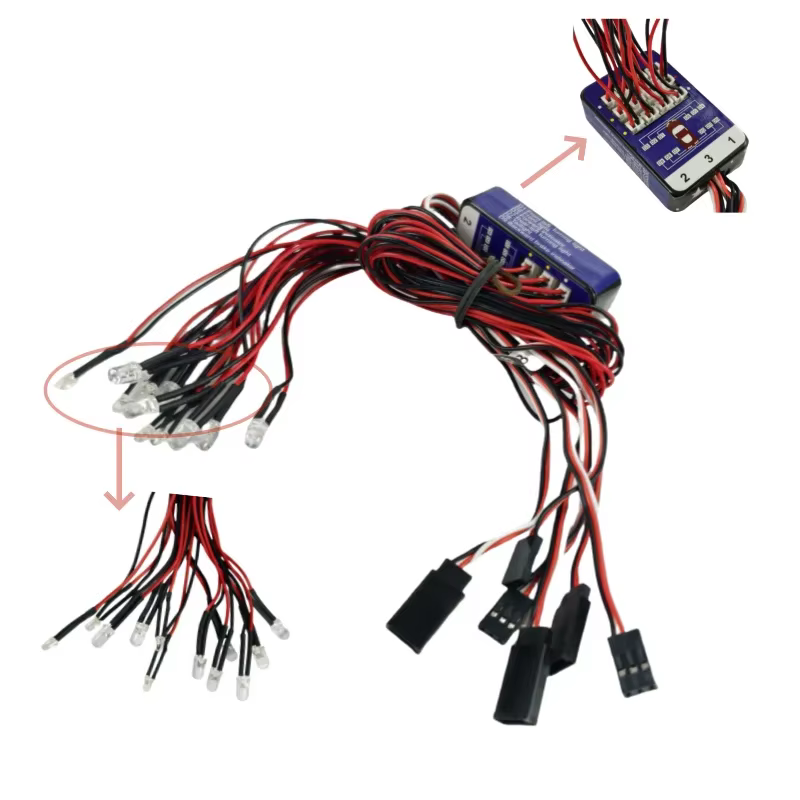 Kit de feux de freinage clignotants à LED simulés pour modèle RC 12 LED, accessoires de remplacement pour voiture tout-terrain à l'échelle 1/10