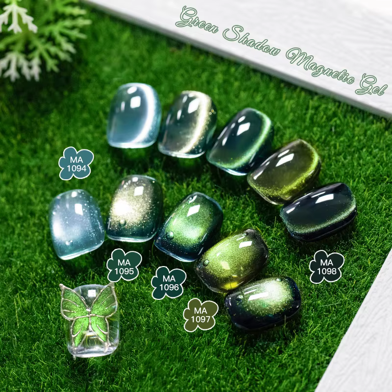 MEET ACROSS 7ml Gel magnétique œil de chat émeraude foncé