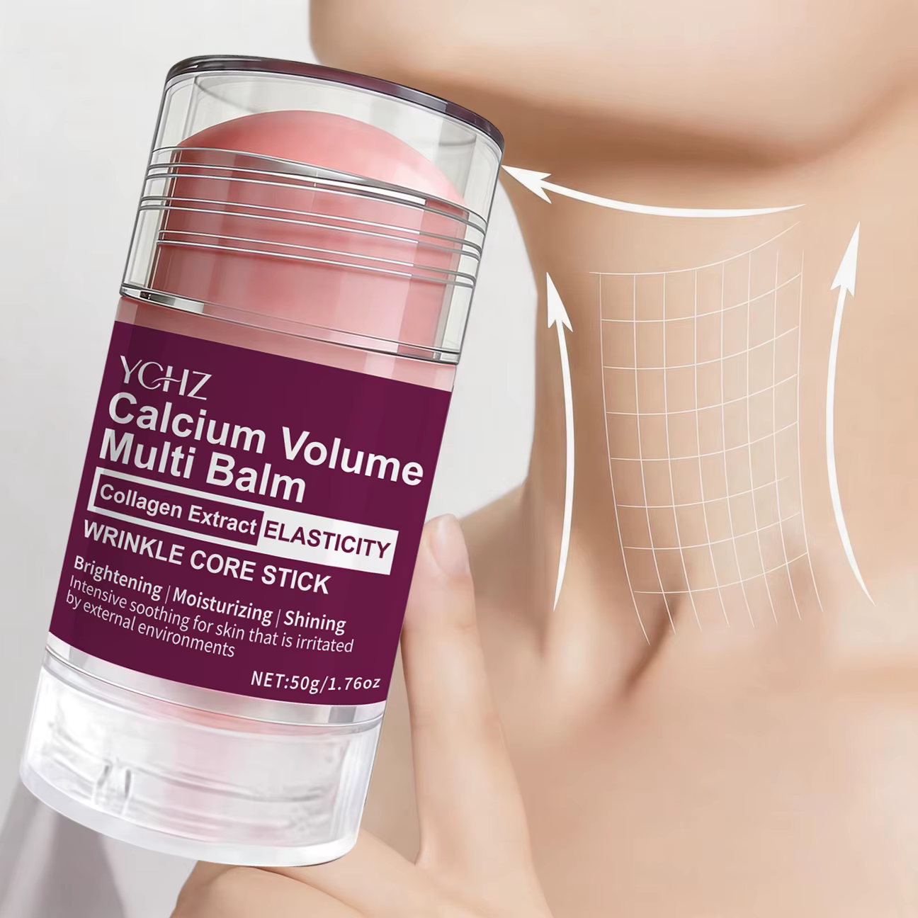 Stick de soin du visage au collagène : un produit multifonctionnel qui combine baume à lèvres, crème pour les yeux, crème pour le cou, base de maquillage et hydratant pour le visage, offrant des effet