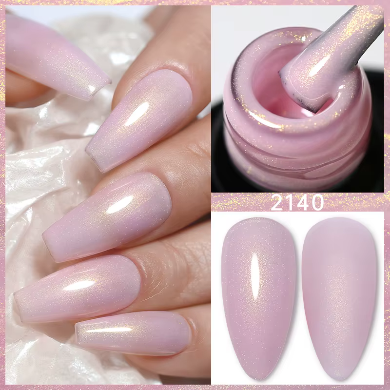 10ml or rose perle coquille Base Gel vernis 10 couleurs Auroras 3D fil