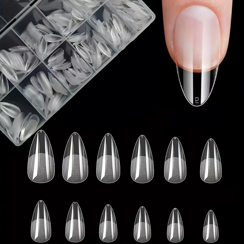600 pièces pointes d'ongles courtes en amande
