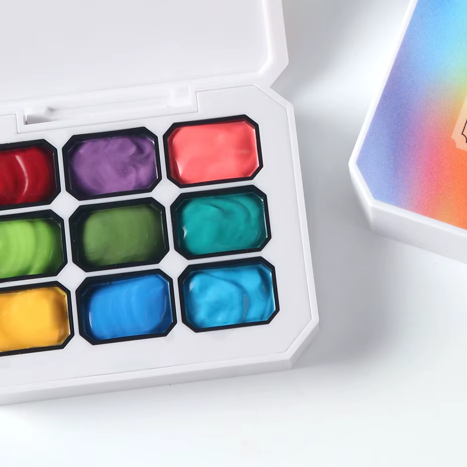9 grilles dégradées couleurs néon Gel vernis à ongles arc-en-ciel Pat dessin Gel