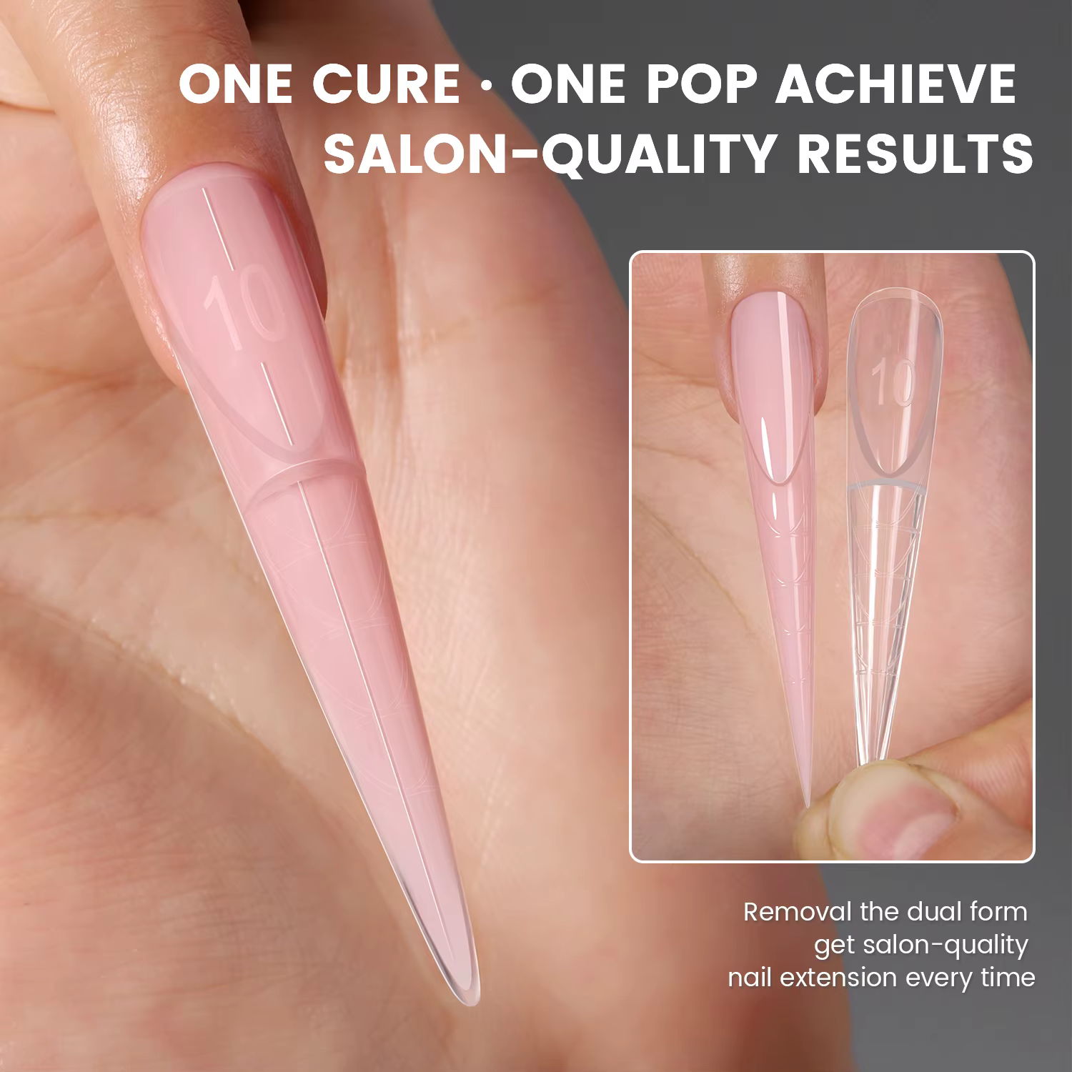 YOKEFELLOW ImMaster French Dual Nail Form 15Size Magic Caps Stiletto Zone