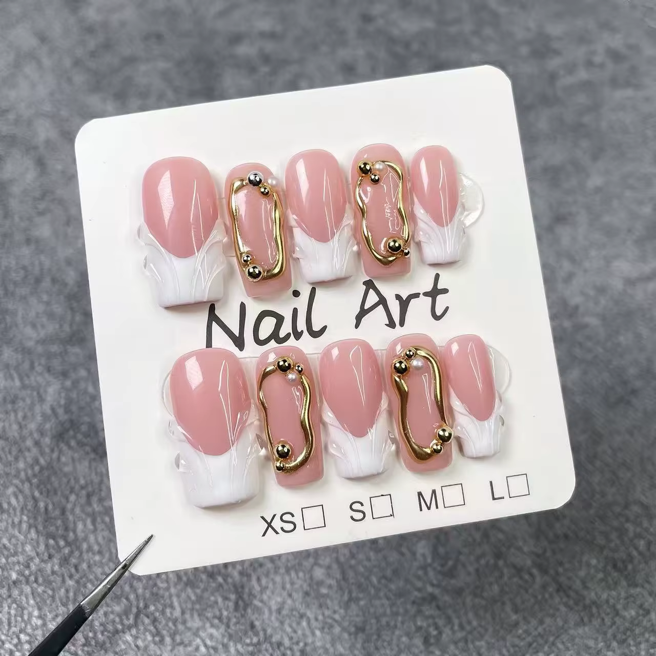 10 pièces de faux ongles faits à la main