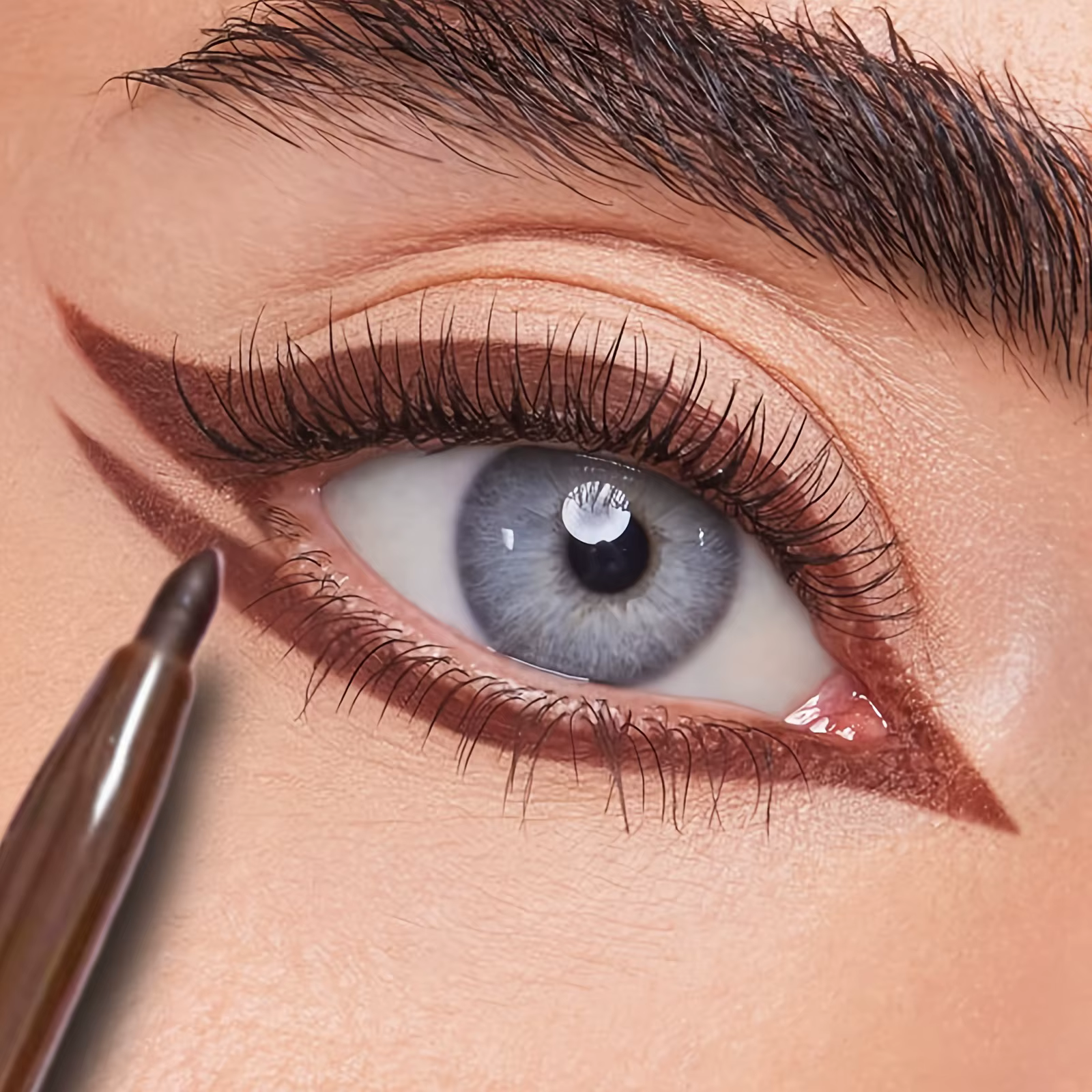 Crayon Eyeliner Gel lisse, imperméable, longue durée, Ultra-fin, naturel, doux, sans taches, noir, marron, stylo de maquillage pour les yeux